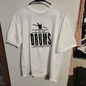EUC MENS I PLAY DRUMS T-SHIRT SZ XL
